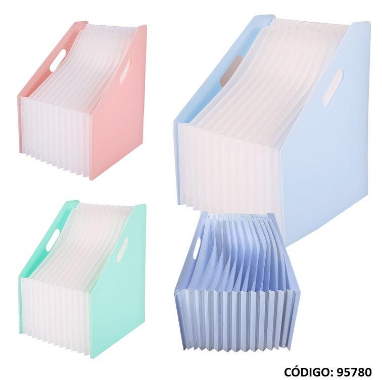 CLASIFICADOR A4 DELI VERTICAL PASTEL (L95780)