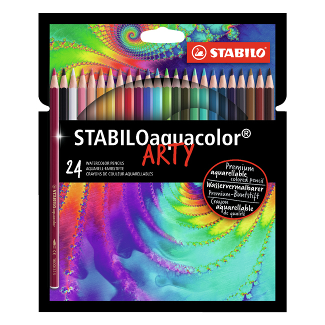 LAPICES AQUACOLOR STABILO ARTY X24 COLORES LARGOS (S5093)