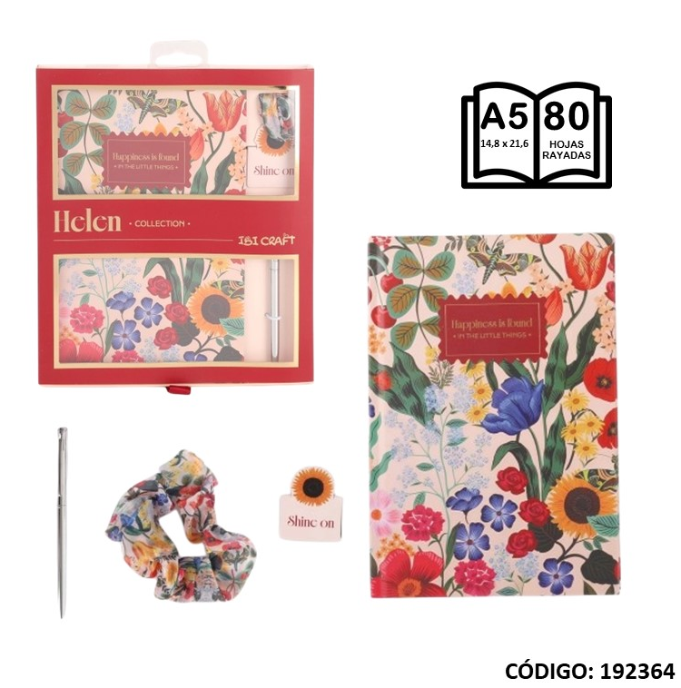SET CUADERNO + ACCESORIOS IBI CRAFT HELEN (L192364)