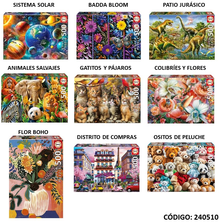PUZZLE  500 PIEZAS FIBRO EDUCA  (J240510)