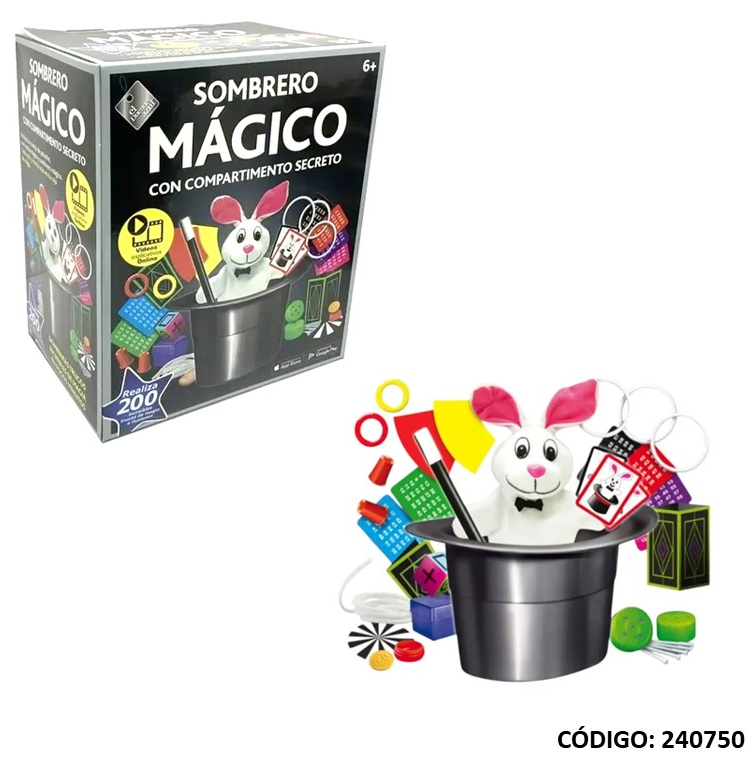 SOMBRERO MAGICO CON COMPARTIMIENTO SECRETO (J240750)