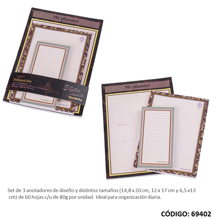 SET DE ANOTADORES FW MALBEC (L69402)