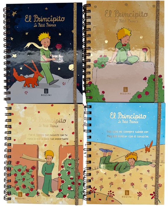 CUADERNO 16X21 TAPA DURA ROZINI EL PRINCIPITO X90hjs. RAYADO (L130330)