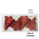 ADORNO NAVIDAD PINO 10cm. X4 UNIDADES (R32070)