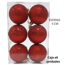ESFERAS NAVIDAD 5cm. X6 UNIDADES (R32072)