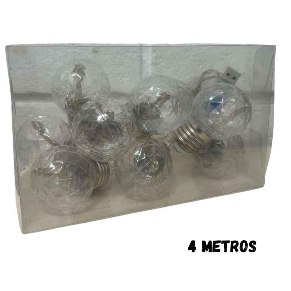 LUZ NAVIDAD LED A PILAS 4mts. ESFERAS (R36123)
