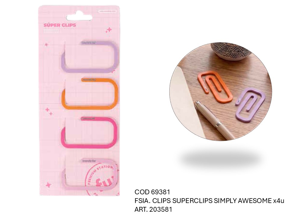CLIPS SUPERCLIPS SIMPLY AWESOME X4 UNIDADES (L69381)