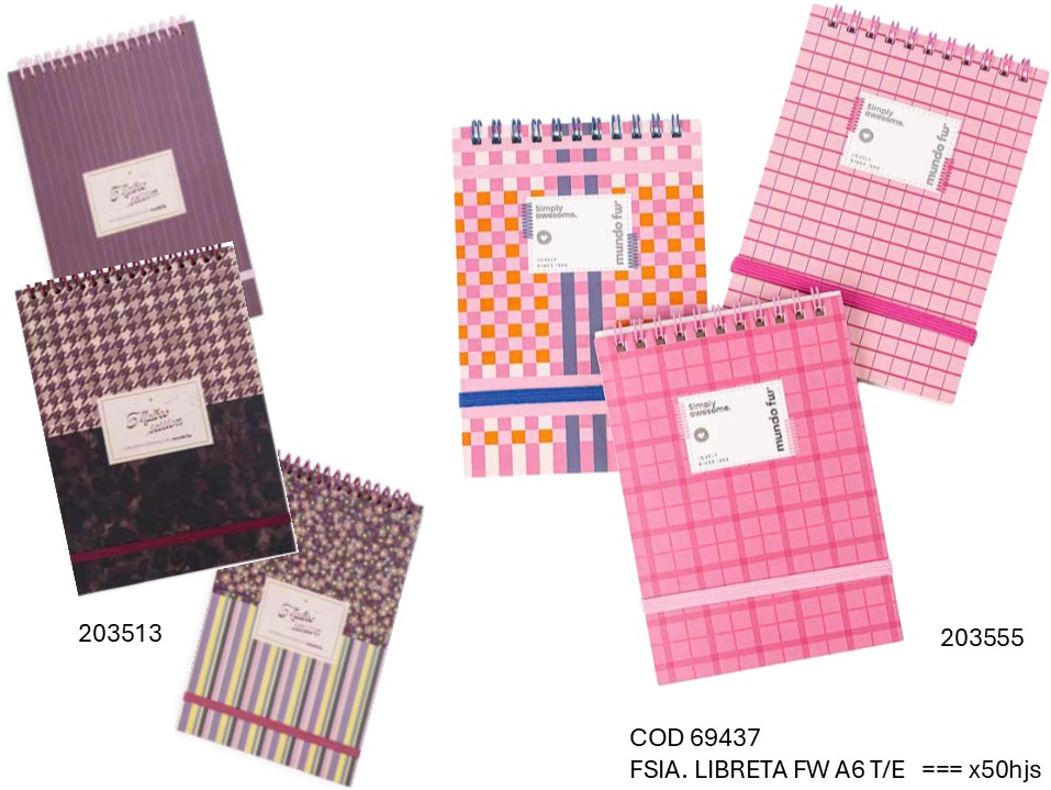 LIBRETA FW A6 RAYADA X50 hjs. (L69437)