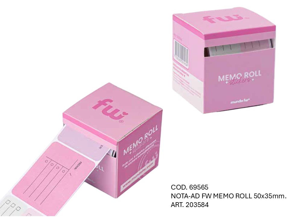 NOTA ADHESIVA FW MEMO ROLL 50X35mm. (L69565)