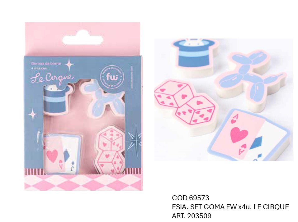 SET DE GOMA FW X4 UNIDADES LE CIRQUE (L69573)