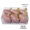 ADORNO NAVIDAD CEBOLLITA 6cm. X6 UNIDADES (R32068)