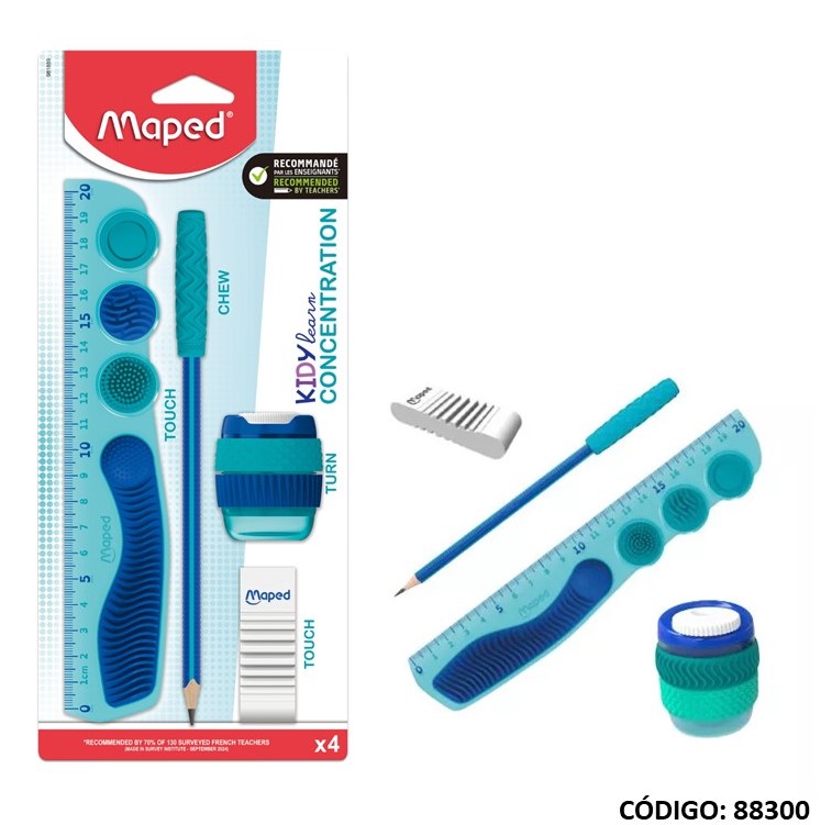 SET ESCOLAR MAPED CONCENTRATION X4 PIEZAS (L88300)
