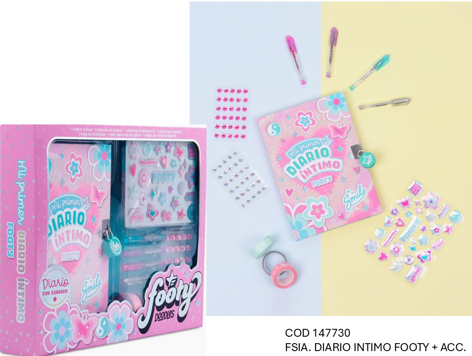 DIARIO INTIMO FOOTY + ACCESORIOS (L147730)