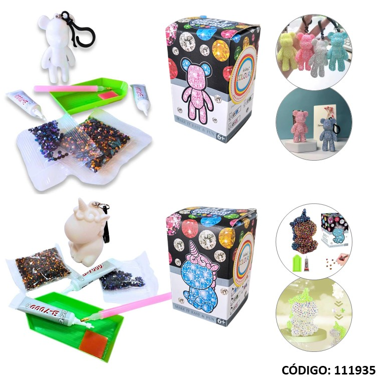 ARTE CON DIAMANTE 3D OSITO/UNICORNIO (J111935)