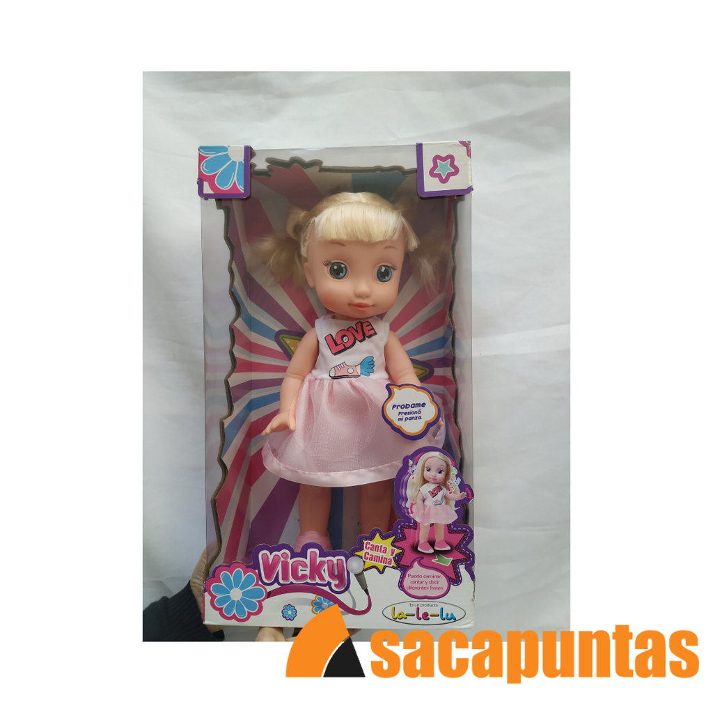 MUÑECA VICKY CANTA Y CAMINA LA LE LU (J18297)