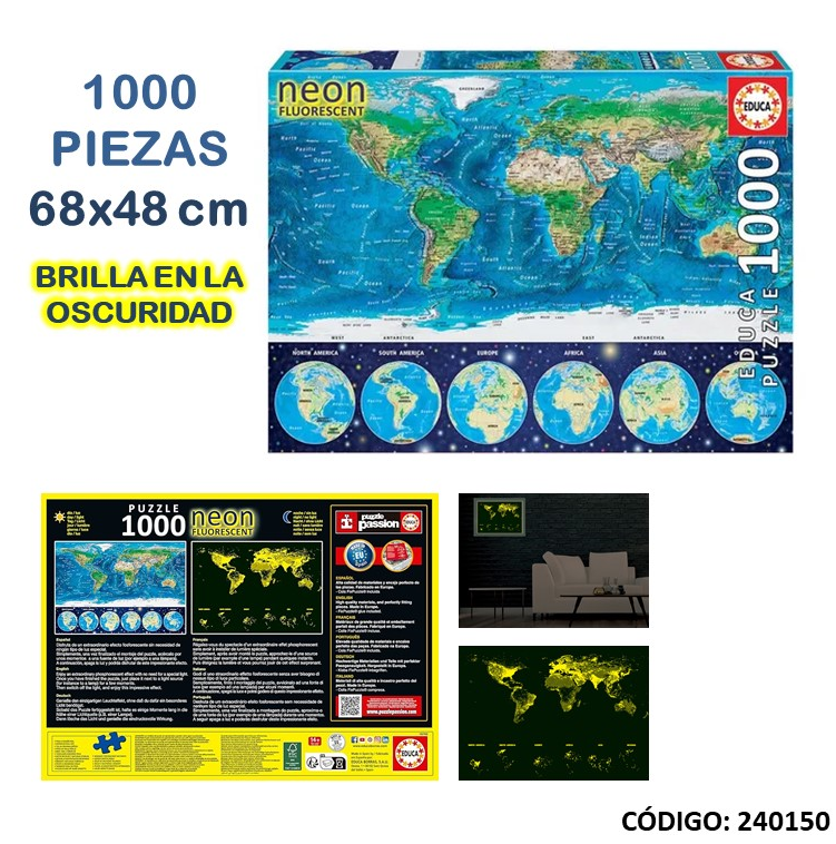 PUZZLE 1000 PIEZAS NEON 68X48CM. (J240150)