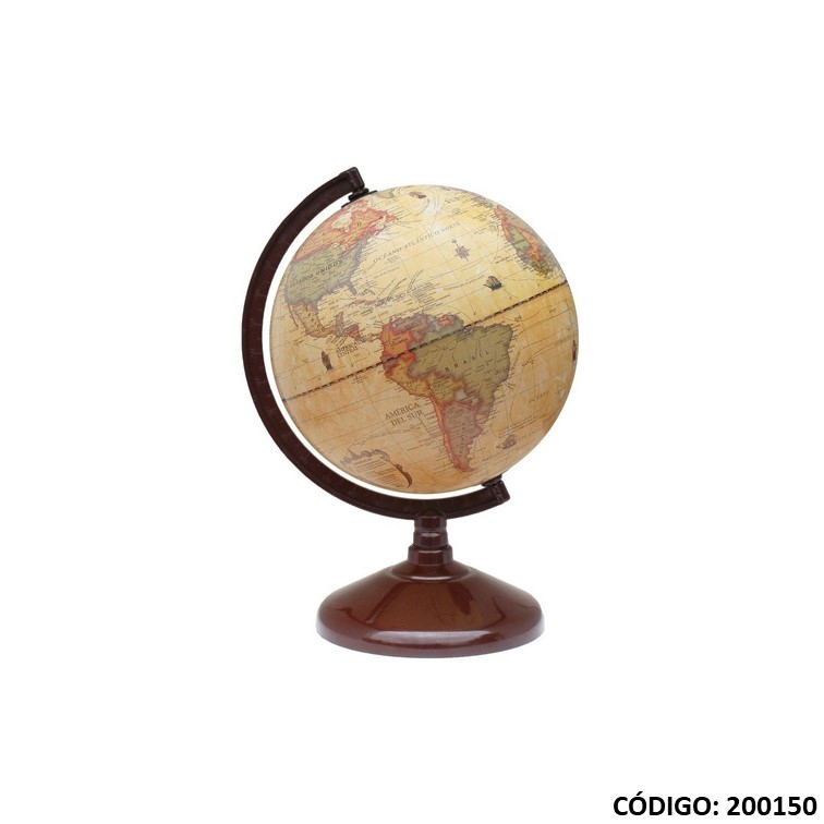 GLOBO TERRAQUEO 14CM PLASTICO ANTIGUO (L200150)