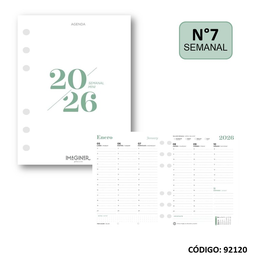 [L92120] AGENDA REPUESTO 2026 NEXT WORK MINI  SEMANAL (L92120)