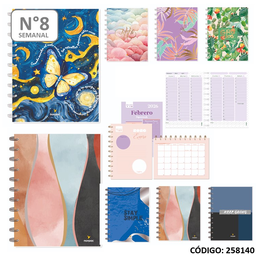 [L258140] AGENDA 2026 NORPAC N8 SEMANAL ESPIRAL SEMIRIGIDA (L258140)