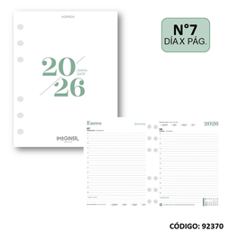 [L92370] AGENDA 2026 REPUESTO  NEXT WORK DATE N7  DIARIA (L92370)