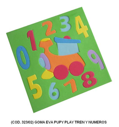 [L323020] DIDACTICO GOMA EVA PUPY PLAY PUZZLE 20x20 TREN Y NUMEROS  (L323020)