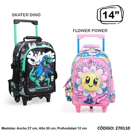 MOCHILA CARRO CHIMOLA 14&quot; PERSONAJE (L270110)