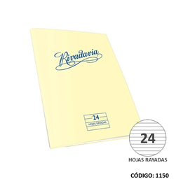 [L1150] CUADERNO RIVADAVIA TAPA BLANDA RAYADO x 24hjs. (L1150)