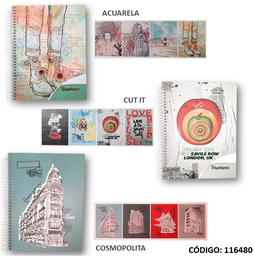 [L116480] CUADERNO 16x21 TRIUNFANTE TAPA DURA CON ESPIRAL x 20HJS. (L116480)