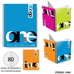 [L1460] CUADERNO A4 ARTE DUO P.P RAYADO x 80hjs. (L1460)