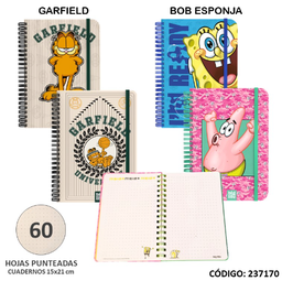 [L237170] CUADERNO CON ESPIRAL 15X21 60hj.BULLET  (L237170)