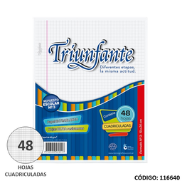 [L116640] REPUESTO N3 TRIUNFANTE CUADRICULADO x 48hjs. (L116640)