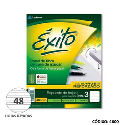 [L4600] REPUESTO N3 EXITO MARGEN REFORZADO RAYADO x 48hjs. (L4600)