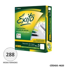 [L4620] REPUESTO N3 EXITO MARGEN REFORZADO RAYADO x288hjs. (L4620)