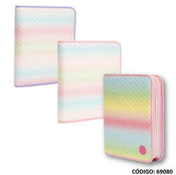 [L69080] CARPETA A4 2A CON CIERRE  FW PASTEL  (L69080)
