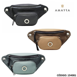 [R1540810] RIÑONERA AMAYRA CON BOLSILLO SIMIL CUERO (R1540810)