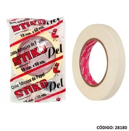 [L28180] CINTA ADHESIVA PAPEL STIKO 18 MM x 50 METROS (L28180)