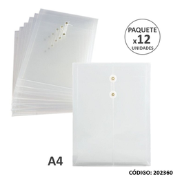 [L202360] SOBRES POLIPROPILENO CON HILO A4 (L202360)