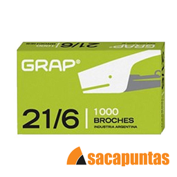 [L17210] BROCHES PARA MAQUINA GRAP Nº 21/6 x 1000 U. (L17210)