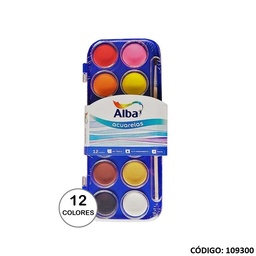 [L109300] ACUARELA ALBA x12 colores (L109300)