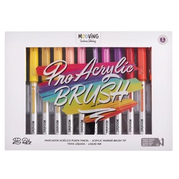 [L29090] MARCADOR MOOVING COLORINF ACRYLIC BRUSH X24 (L29090)