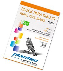 [L20278] BLOCK PARA DIBUJO PLANTEC A4 350grs.x 20hjs. BLANCO TEXTURADO (L20278)