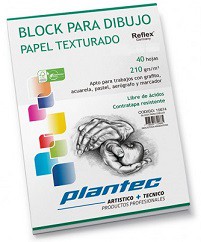 [L20277] BLOCK PARA DIBUJO  PLANTEC A3 210gr. x 40hjs. BLANCO TEXTURADO (L20277)