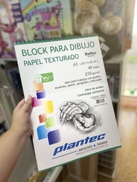 [L20348] BLOCK PARA DIBUJO PLANTEC  A3 210gr. x 40hjs. TEXTURADO ESPIRALADO (L20348)