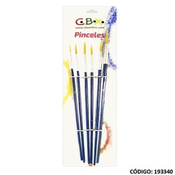 [L193340] PINCEL CBX  LINEA ECO REDONDO X6 UNIDADES (L193340)