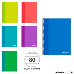 [L110160] CUADERNO 16x21 HUSARES TRENDY RAYADO X120HJS. (L110160)