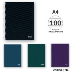 [L1210] CUADERNO A4 APUNTES SEMIRIGIDO SMART ===100HJ (L1210)