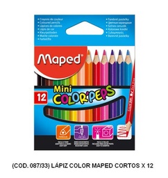 [L87330] LAPICES DE COLOR MAPED CORTO x12 COLORES (L87330)