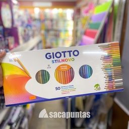 [L20999] LAPIZ COLOR GIOTTO STILNOVO X50 COLORES (L20999)