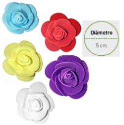 [L18438] APLIQUE GOMA EVA FLOR X12 UNIDADES (L18438)