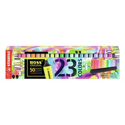 [S5063] RESALTADOR STABILO BOSS Y BOSS PASTEL DESKSET X23 COLORES (S5063)